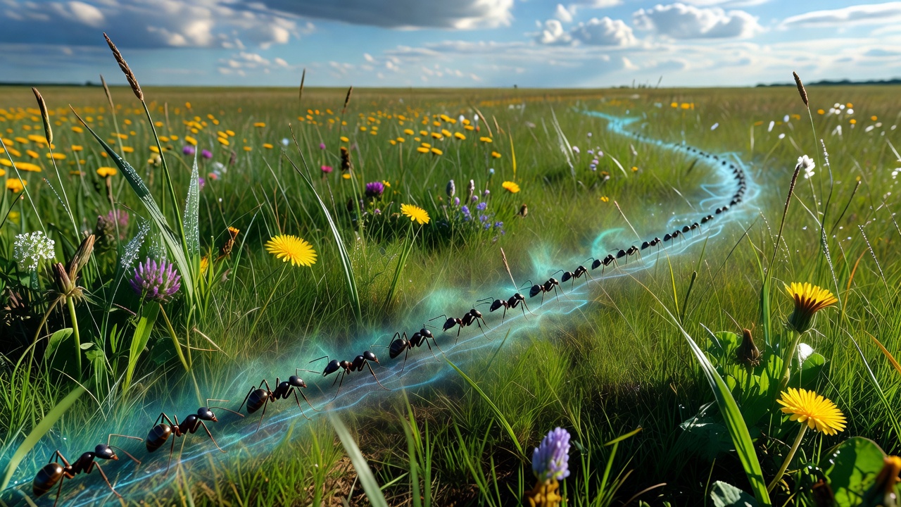 Ants Blend Visual Cues With Scent Marks to Navigate Open Meadow Expanses in Variable Weather Conditions